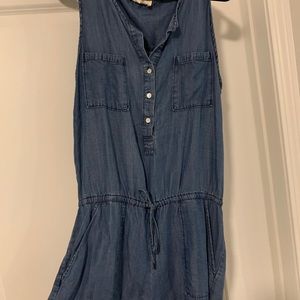 Love Stitch Denim Romper